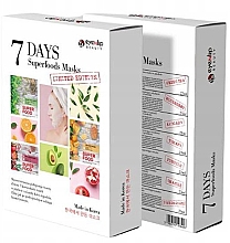 Парфумерія, косметика Набір тканинних масок, 7 продуктів - Eyenlip Beauty 7 Days Super Food Masks
