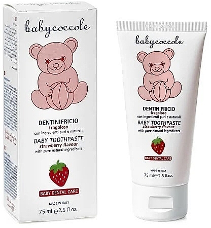 Зубна паста для дітей "Полуниця" - Babycoccole Baby Toothpastev Strawberry Flavour