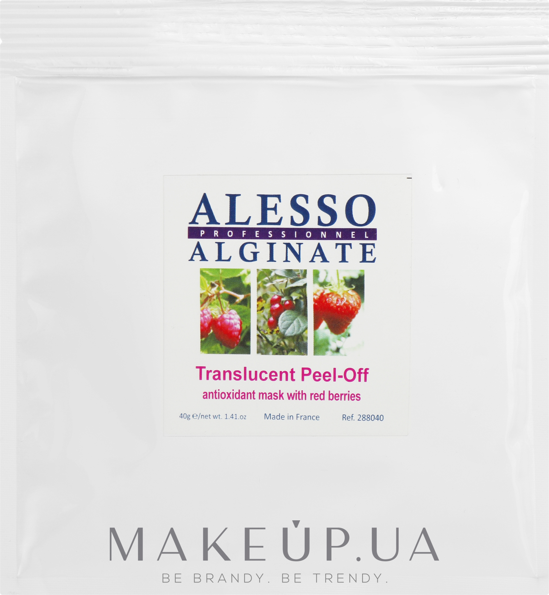 Маска для лица альгинатная антиоксидантная с красными ягодами - Alesso Professionnel Translucent Alginate Peel-Off Face Mask With Red Berries — фото 40g