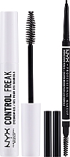 Набор - NYX Professional Makeup Micro Brow Essentials Black (pencil/0.09g + gel/9g) — фото N2