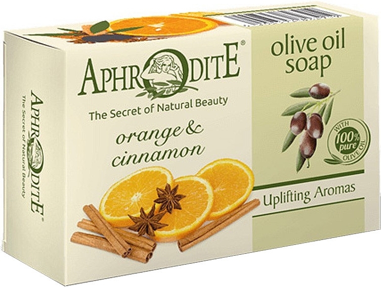 Оливковое мыло с маслом апельсина и корицей - Aphrodite Olive Oil Soap Orange & Cinnamon — фото N2