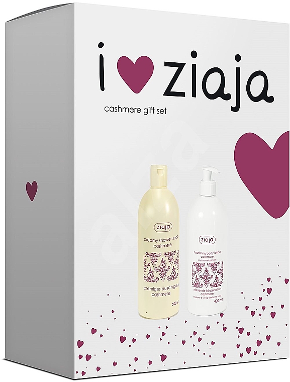 Набір - Ziaja  Cashmere Proteins Gift Set (shower/soap/500ml + body/lot/400ml) — фото N1