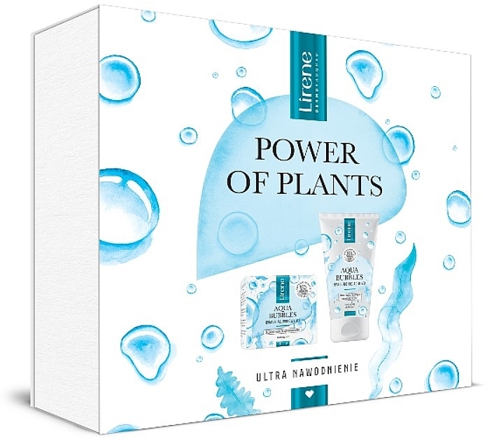 Набір - Lirene Power Of Plants Aqua Bubbles (f/gel/150ml + f/cr/50ml) — фото N1