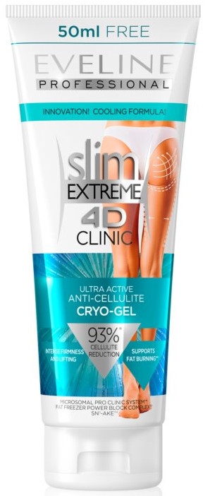 Антицеллюлитный ультраактивный криогель - Eveline Cosmetics Slim Extreme 4D Clinic Ultra Active Anti-cellulite Cryo-Gel — фото N1