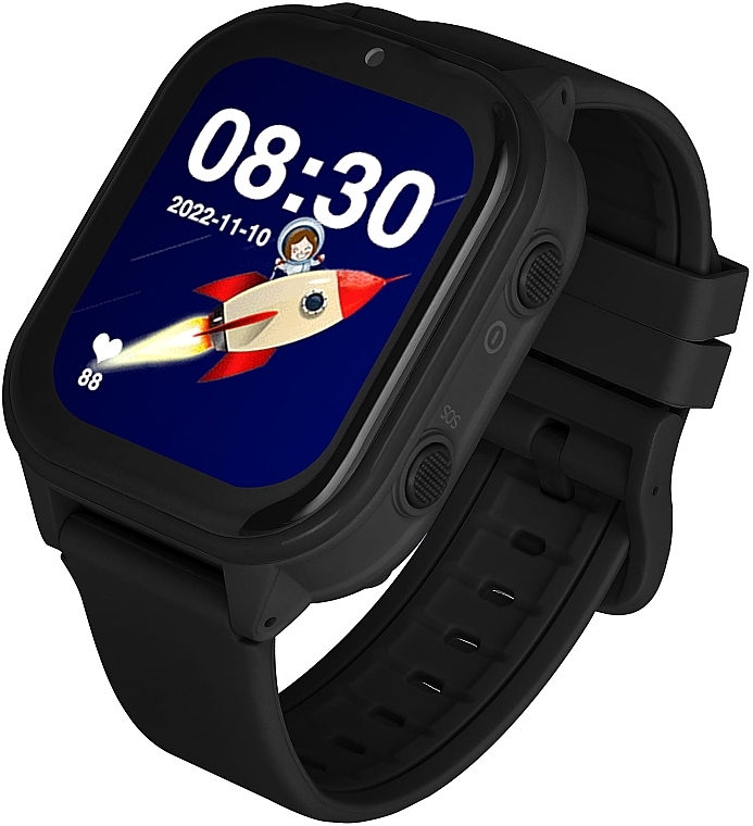Смарт-часы для детей, черные - Garett Smartwatch Kids Sun Ultra 4G — фото N1