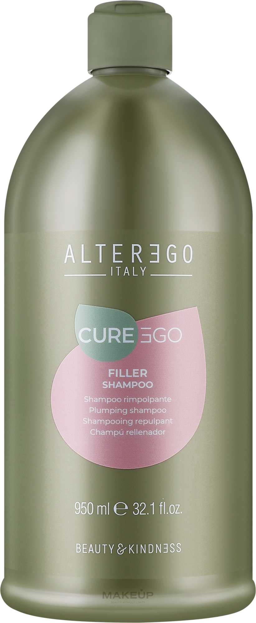 Шампунь-філер для волосся наповнюючий з гіалуроновою кислотою - Alter Ego CureEgo Filler Shampoo — фото 950ml