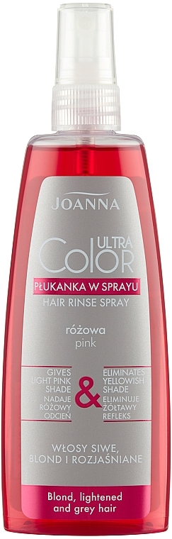 Спрей-ополаскиватель для волос подкрашивающий - Joanna Ultra Color System Hair Rinse Spray Pink — фото N4