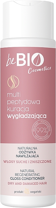 Натуральний кондиціонер для сухого та пошкодженого волосся - BeBio Natural Regenerating Gloss Conditioner — фото N1