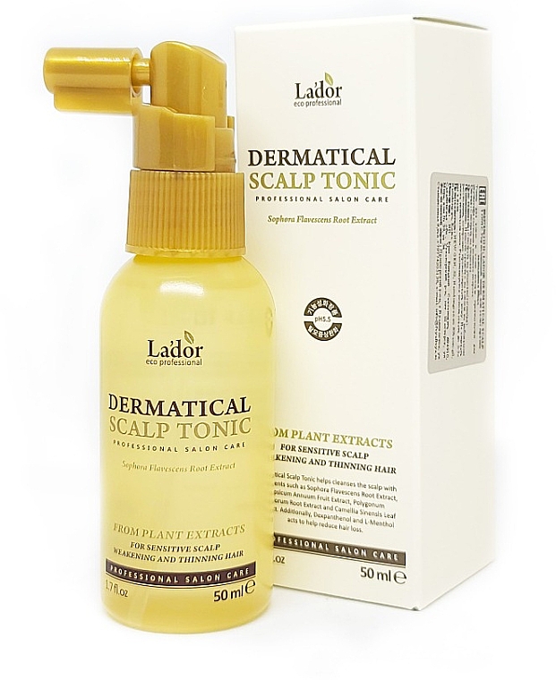 Тонік для шкіри голови проти випадіння волосся - La'dor Dermatical Scalp Tonic — фото N3