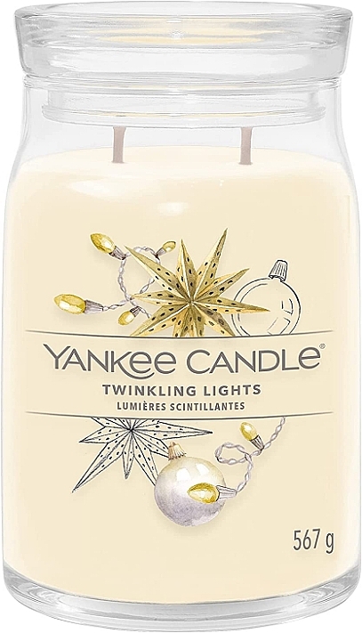 Ароматическая свеча в банке "Twinkling Lights", 2 фитиля - Yankee Candle Singnature — фото N2