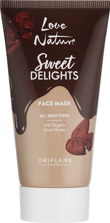 Маска для лица с органическим маслом какао - Oriflame Love Nature Sweet Delights Face Mask — фото N1