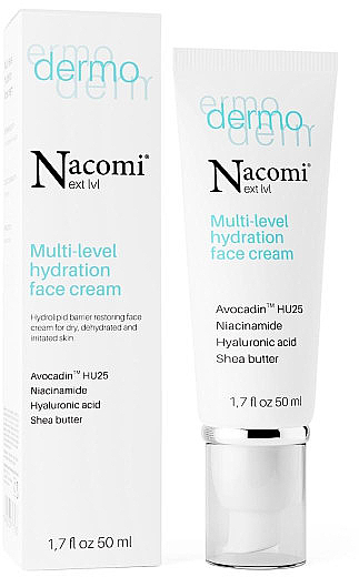 Зволожувальний крем для обличчя - Nacomi Multi-level Hydration Face Cream — фото N1