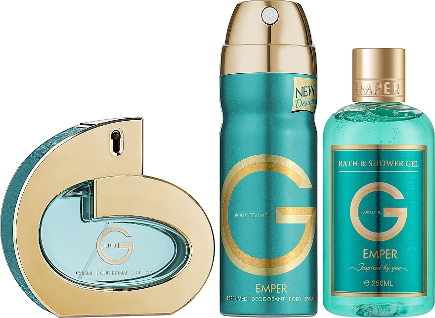 Emper G Pour Femme - Набор (edp/100ml + deo/200ml + sh/gel/250ml) — фото N2