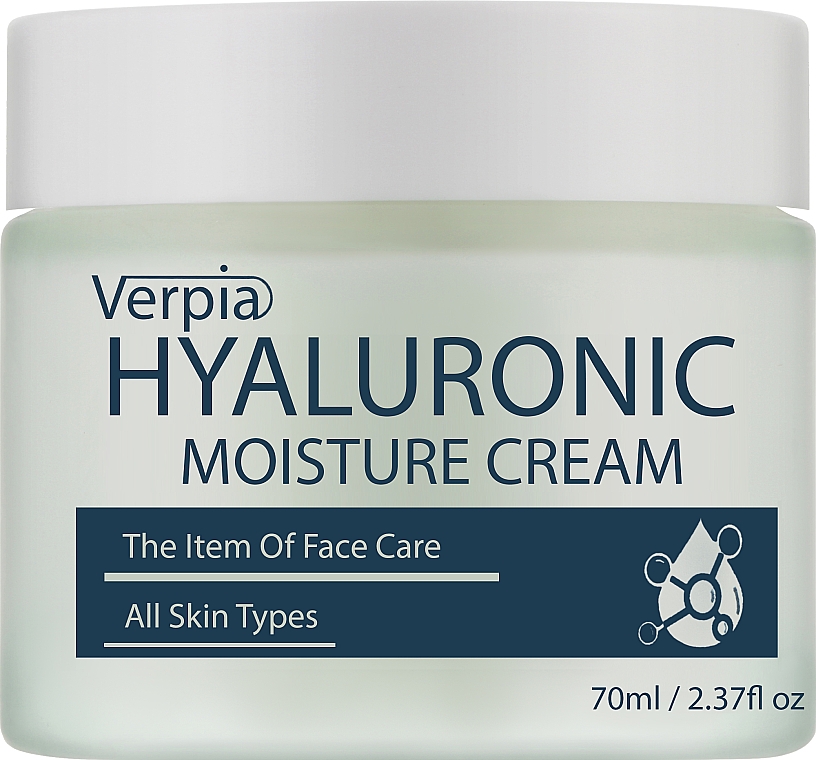 Зволожувальний крем з гіалуроновою кислотою для сухої шкіри обличчя - Verpia Hyaluronic Moisture Face Cream