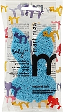 Парфумерія, косметика Дитяча губка для тіла "Зайчик", блакитна - Martini SPA  Animal Body Sponge