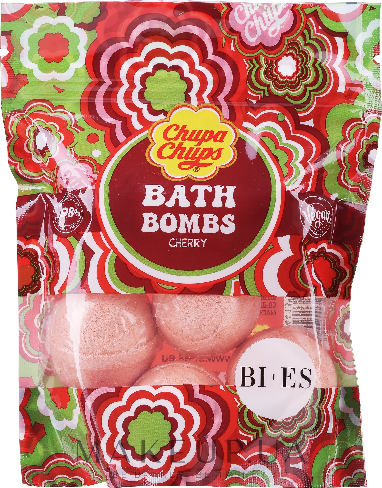 Бомбочка для ванны - Bi-es Chupa Chups Cherry Juicy Bath Bomb  — фото 6x55g