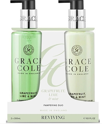 Набор - Grace Cole Grapefruit, Lime & Mint (h/wash/300ml + h/b/lot/300ml) — фото N1