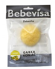 Спонж для умывания "Лимон" - Bebevisa Konjac Sponge — фото N1