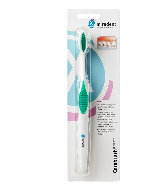 Зубная щетка для брекетов, мягкая - Miradent Carebrush Ortho — фото N1