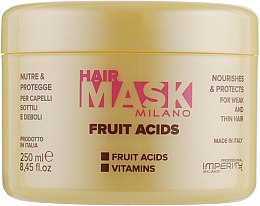 Парфумерія, косметика Маска для тонкого і ламкого волосся - Imperity Milano Fruit Acids Hair Mask