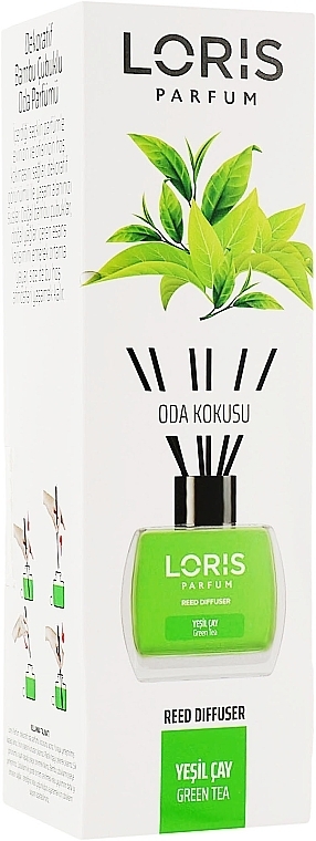 УЦЕНКА Аромадиффузор "Зеленый чай" - Loris Parfum Reed Diffuser Green Tea * — фото N1