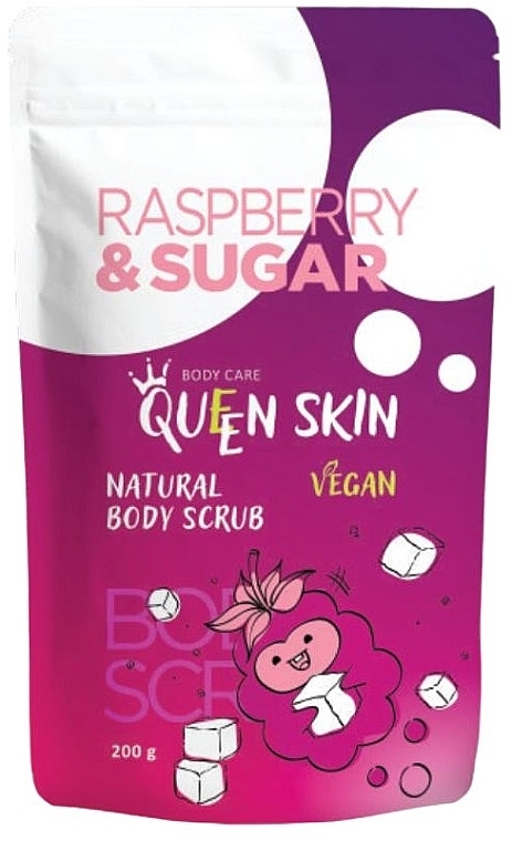 Скраб для тіла з кісточками малини - Queen Skin Raspberry & Sugar Body Scrub