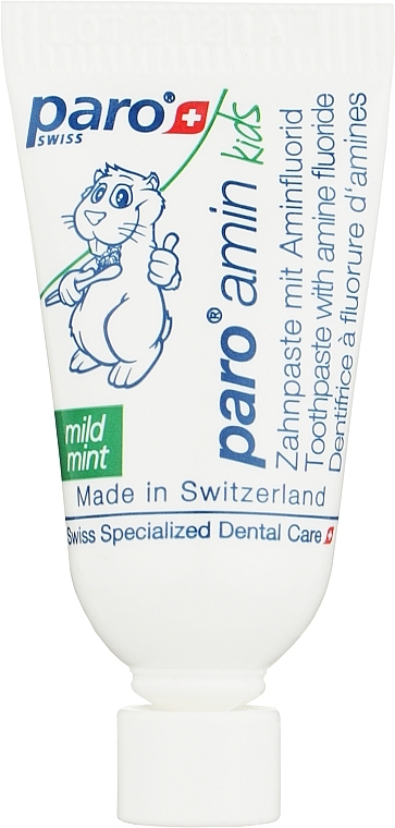 Дитяча зубна паста на основі амінофториду - Paro Swiss Paro Amin Kids (пробник) — фото N1