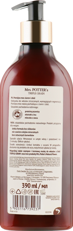 Кондиціонер для волосся - Mrs. Potter's Helps To Regenerate Hair Conditioner — фото N2