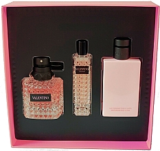 Парфумерія, косметика Valentino Donna Born In Roma Set - Набір (edp/50ml + edp/mini/15ml + b/lotion/100ml)