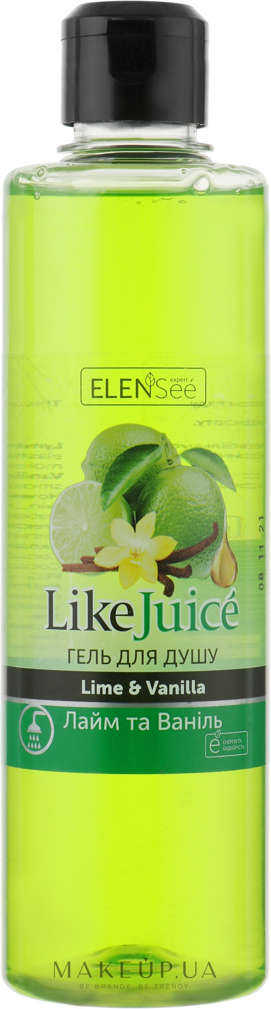 Гель для душа "Лайм и ваниль" - ElenSee Like Juice Lime & Vanilla — фото 390ml