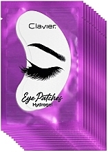 Гідрогелеві подушечки для нарощування вій - Clavier Eye Patches Hydrogel Purple — фото N1