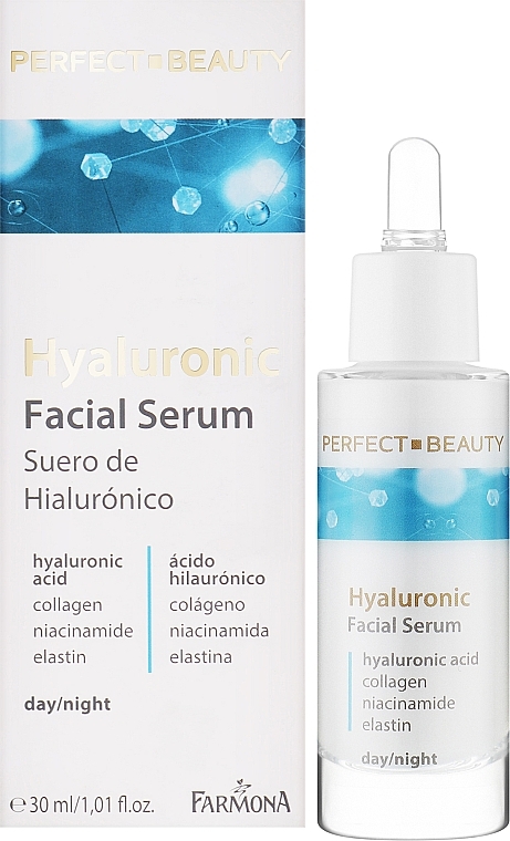 Сироватка для обличчя з гіалуроновою кислотою день/ніч - Farmona Perfect Beauty Hyaluronic Facial Serum — фото N2