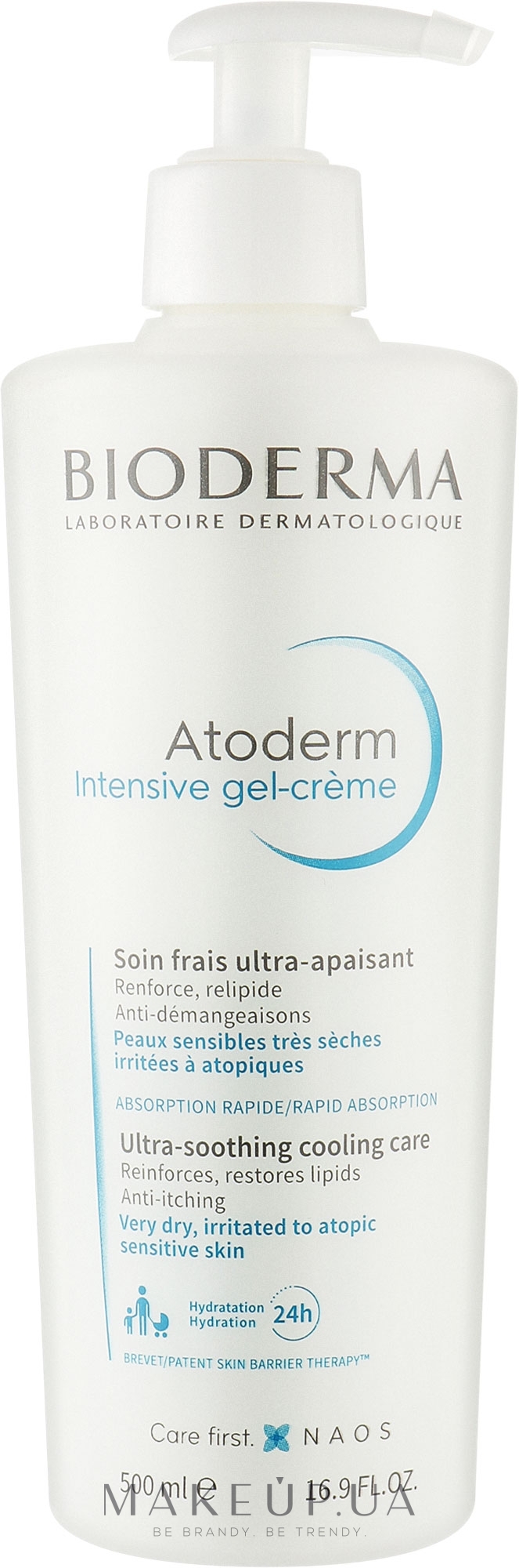 Інтенсивний ультразаспокійливий крем-гель - Bioderma Atoderm Intensive Gel Cream — фото 500ml