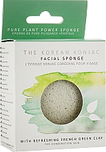 Спонж - The Konjac Sponge Company Premium Facial Puff with French Green Clay — фото N2