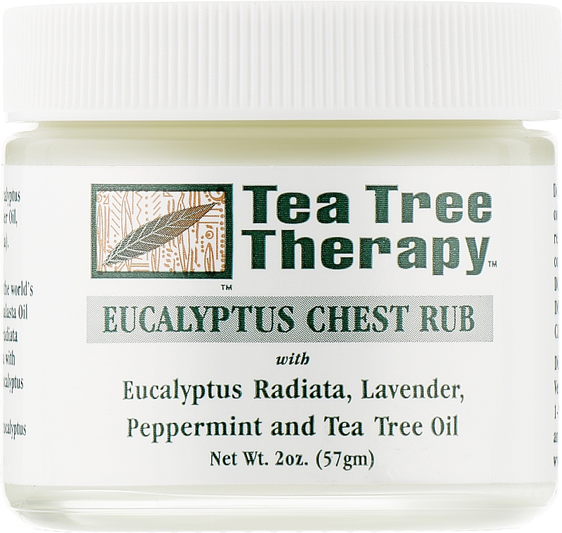 Противопростудный бальзам для тела - Tea Tree Therapy Eucalyptus Chest Rub — фото N1