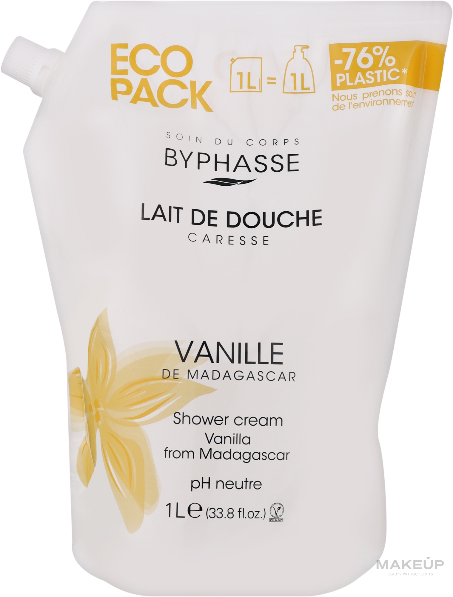 Крем для душу "Ваніль" - Byphasse Caresse Shower Cream — фото 1000ml