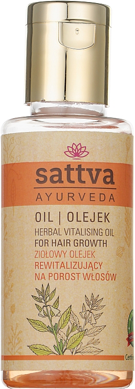 Трав'яна відновлювальна олія для росту волосся - Sattva Vitailising Hair Oil — фото N1