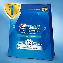 Отбеливающие полоски для зубов - Crest 3D White 1 Hour Express No Slip Whitestrips Dental Whitening Kit — фото N2