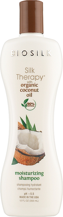 Шампунь зволожувальний з кокосовою олією - Biosilk Silk Therapy with Coconut Oil Moisturizing Shampoo — фото N1