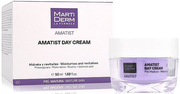 Дневной крем для лица - MartiDerm Amatist Moisturises And Revitalises Day Cream — фото N1
