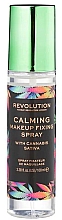 Парфумерія, косметика Фінішний спрей для закріплення макіяжу - Makeup Revolution Calming Setting Spray with Canabis Sativa