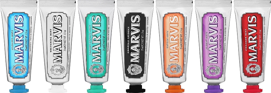 Набор зубных паст - Marvis Toothpaste Flavor Collection Gift Set (toothpast/7x25ml) — фото N1