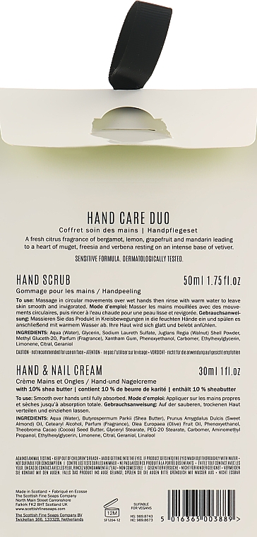 Набор - Scottish Fine Soaps Citrus Verbena Hand Care Duo (scr/50ml + cr/30ml) — фото N3