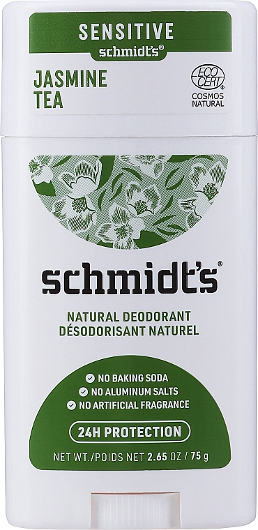 Натуральный дезодорант - Schmidt's Sensitive Deodorant Jasmine Tea Stick