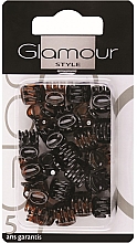 Парфумерія, косметика Заколки для волосся, 0222, коричневі - Glamour