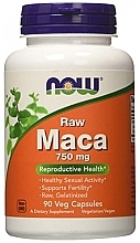 Харчова добавка "Необроблена мака", 750 мг - Now Foods Raw Maca Veg Capsules — фото N4