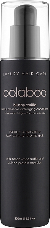 Омолоджувальний кондиціонер для збереження кольору волосся - Oolaboo Blushy Truffle Colour Preserve Anti-Aging Conditioner — фото N1