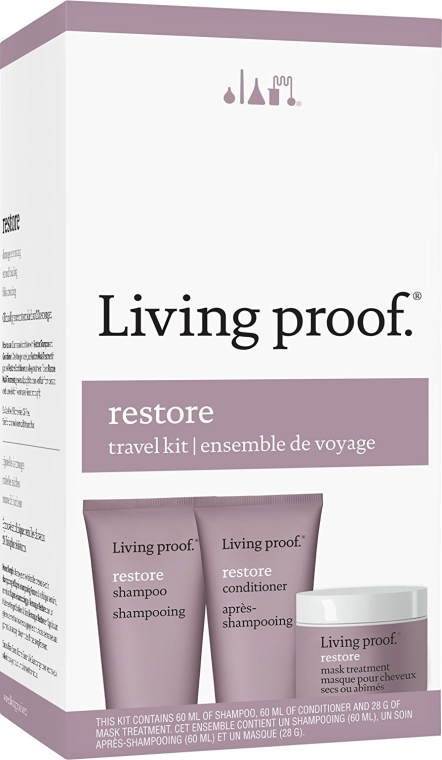 Набор - Living Proof Restore Travel Kit (shm/60ml + cond/60ml + mask/28g) — фото N1