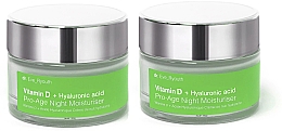 Парфумерія, косметика Набір - Dr. Eve_Ryouth Vitamin D + Hyaluronic Acid Pro-Age (night/cr2х50ml)