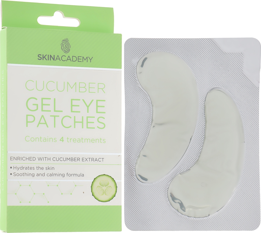 Патчі під очі - Skin Academy Cucumber GEL Eye Patches